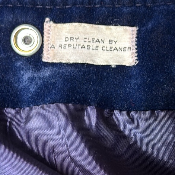 Vintage Blue Velveteen Snap Button Rockabilly Western Jacket Size Large 70s - Picture 7 of 12